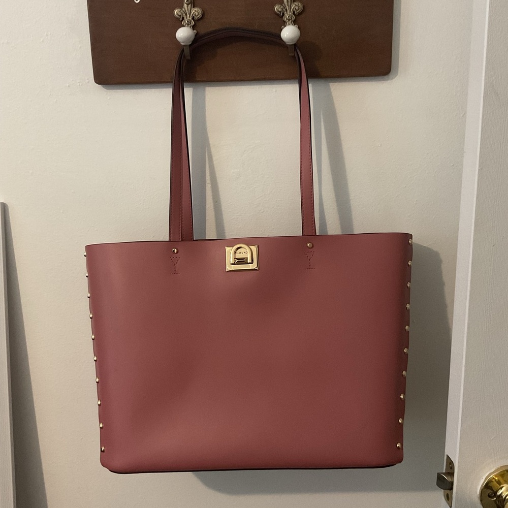 Michael Kors Rose Tote with Gold Accents